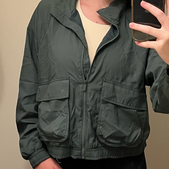 GAP Green Utility Jacket with Relaxed Fit - Picture 1 of 3